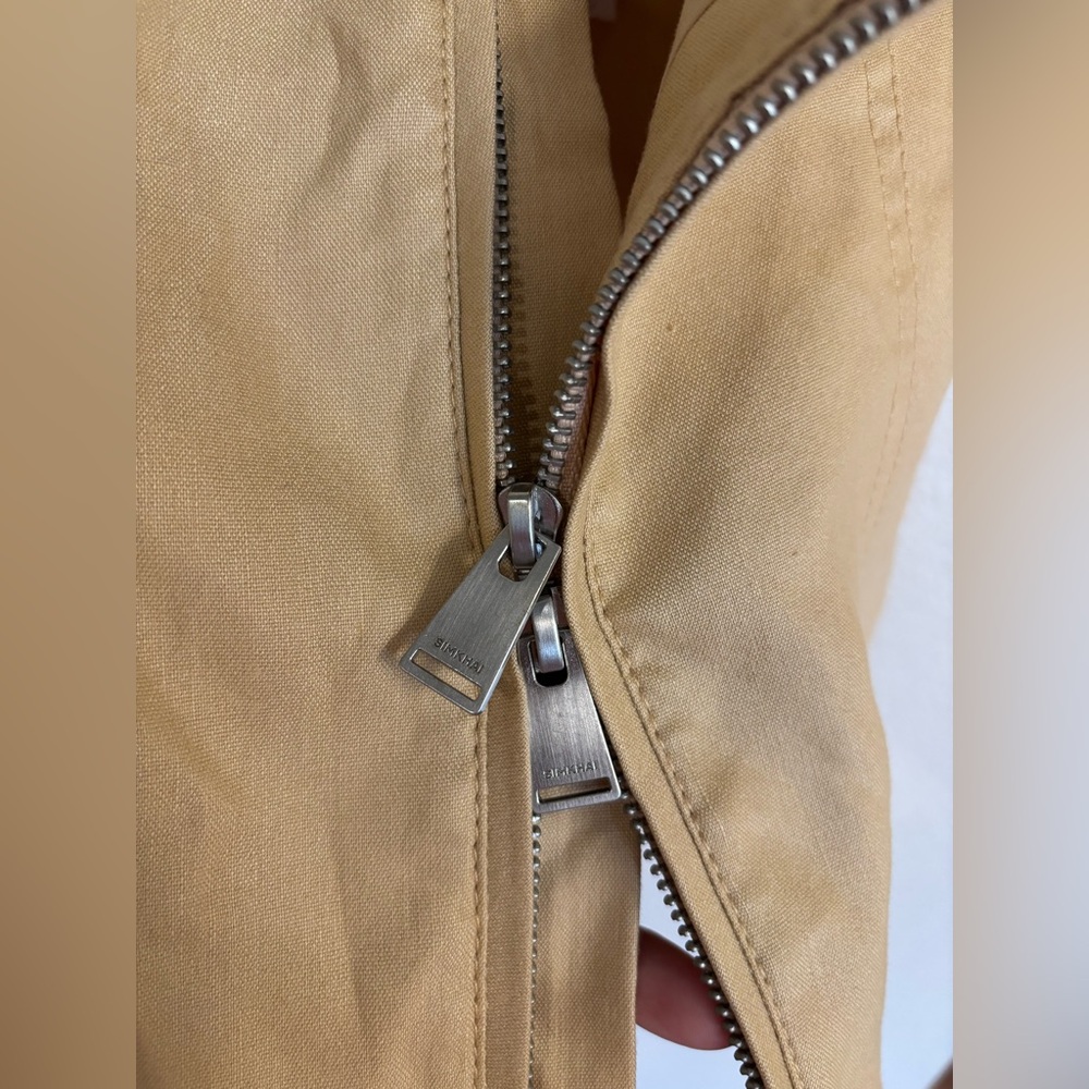 SIMKHAI Nour Square Neck Zip Front Bustier Top in Natural - Picture 8 of 8